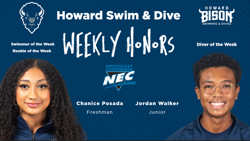 Howard Swimmers Make Waves, Earn NEC Weekly Awards